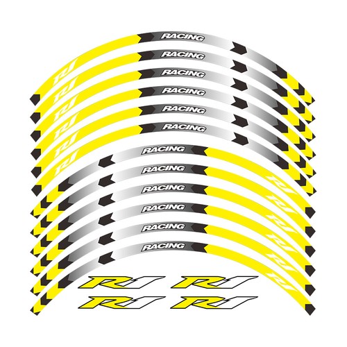 For 2012 Yamaha YZF R1 Motorcycle Accessorie Wheel Rim Reflective Decal Sticker - Picture 14 of 16