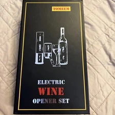 Tomeem Electric Wine Opener Set 4 in 1 With Rechargeable Wine Opener, Aerator