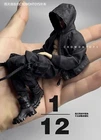 (NO FIGURE) 1/12 Scale Black Hoodie Jacket Pants for 6'' Male Figure VB002 VB003