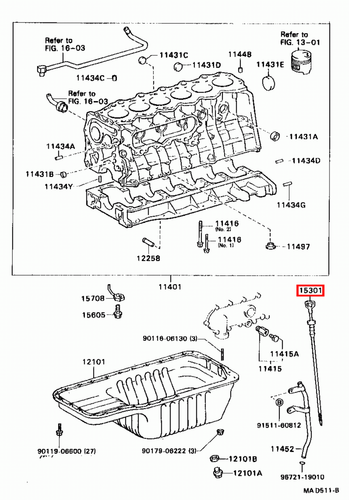 Genuine LandCruiser HZJ81 HZJ80 HZJ77 1HZ 4.2 Diesel Engine Oil Level Dipstick - Picture 16 of 16