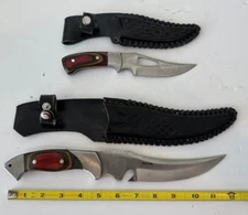 CHIPAWAY LITTLE KODIAK SKINNER 12" and 8" Knives w/wood handle & sheaths