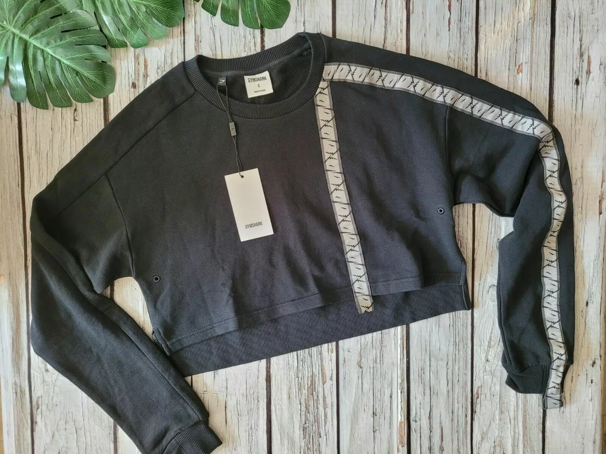 Womens gymshark 24 7 cropped sweater Black Small Christmas Gift