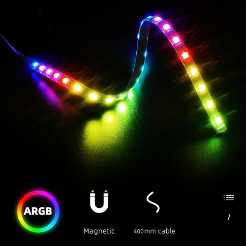 RGB-PC-LED-Lichtleiste, 15,7 Zoll Magnetischer LED-Streifen, 5 V ARGB Aura - Bild 3 von 9