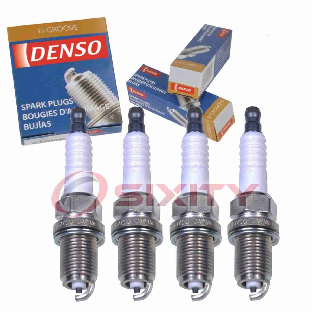 4 pc Denso Standard U-Groove Spark Plugs for 1990-1992 Daihatsu Rocky 1.6L ei