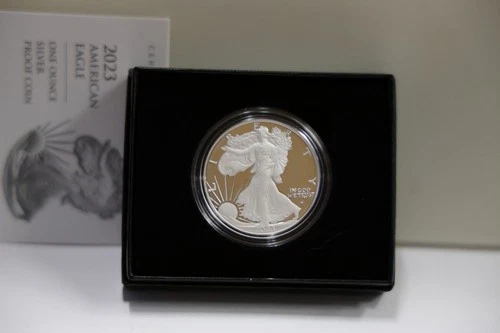 2023 W SILVER AMERICAN EAGLE PROOF US Mint Box  One Ounce .999 FINE Box....