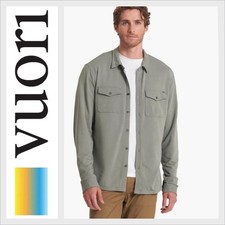 LN Vuori Men's Boulevard Shirt Jacket Sage Green Size M