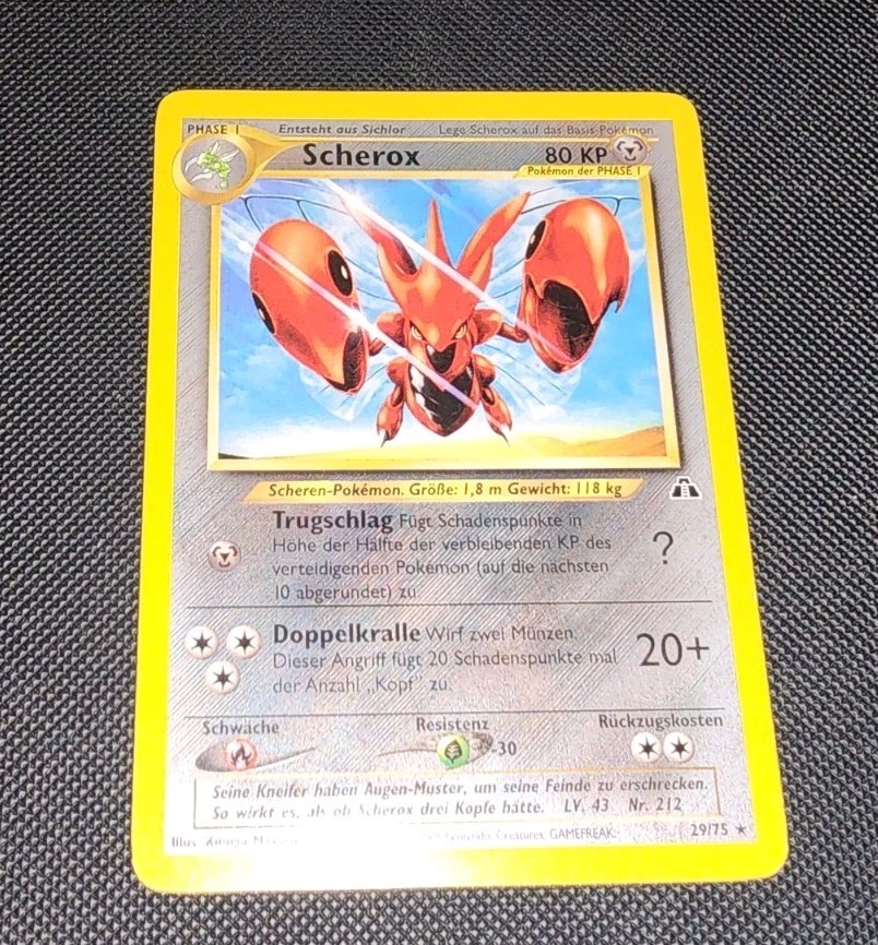 Pokemon TCG GERMAN Scizor #29/75 Unlimited Rare CCG Neo Discovery