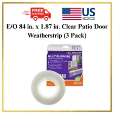 E/O 84 in. x 1.87 in. Clear Patio Door Weatherstrip (3 Pack)
