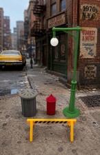 Juego Mego Starsky & Hutch Gran Torino luz de calle boca de incendios barril de basura