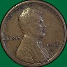 1914-S Lincoln Wheat Cent Very Fine VF Coin #36115