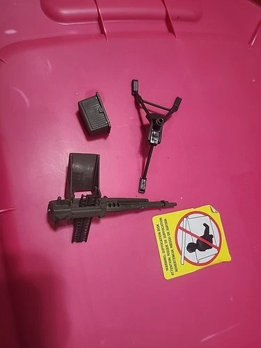 GI Joe 1990 Hammer Machine Gun  Ammo Belt Can   Hasbro Vehicle Parts Tripod Set