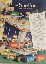 1946 Print Ad Shefford Cheese Company Carousel Made in Green Bay,Wisconsin