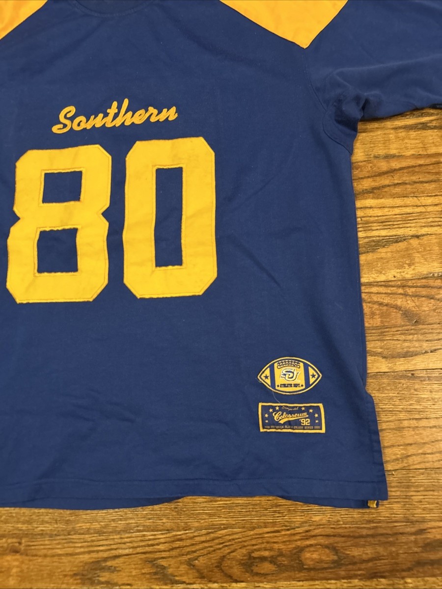 Southern U Jaguars Football Jersey #80 Mens 3XL Blue Stitched
