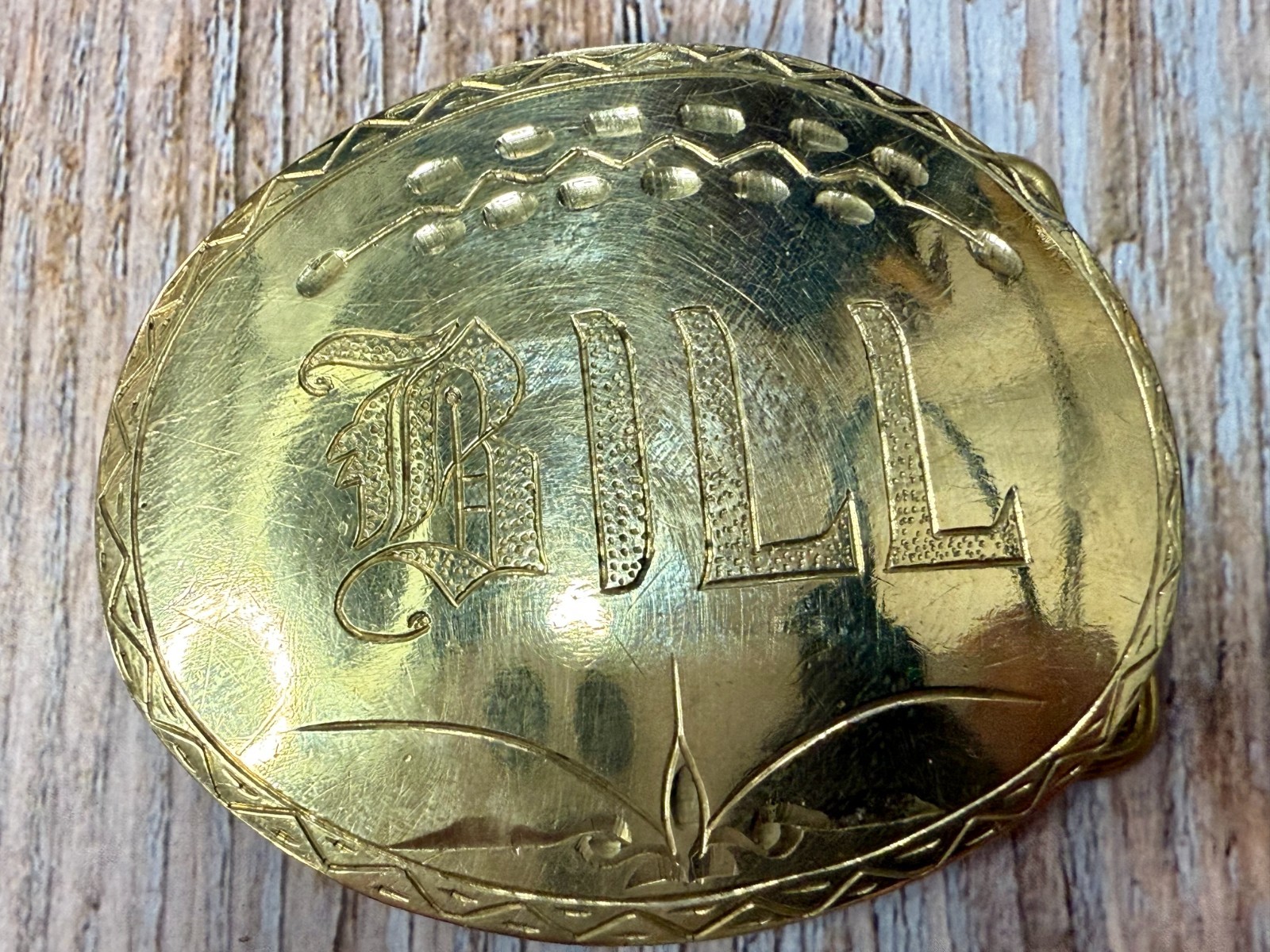 Personalized Name Bill Engraved Solid Brass Vinta… - image 14