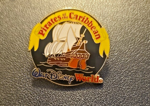 2002 VINTAGE WDW PIRATES OF THE CARIBBEAN LOGO Disney PIN