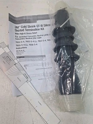 3M 7652-S-4-1/0 Cold Shrink QT-III Termination Kit, CN & JCN Cable, 5-25/28 Kv