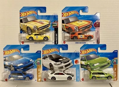 HOT WHEELS HOTWHEELS 5 Stk. Honda Civic Si - Civic EF - S 800 Racing Treasure Hunt - OVP