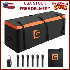 15/21 Cu.ft Cargo Box,Heavy-Duty & Waterproof,Hitch-Mounted Rack,Storage bin