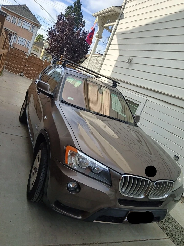 For Bmw X3 (F25) 2010-2017 Roof Rack Cross Bars Normal Roof, Black - Image 4 of 4