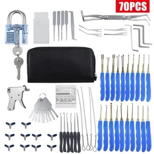 Set with Clear Lock for Locksmith Practice 70Pcs Pick Stainless Steel