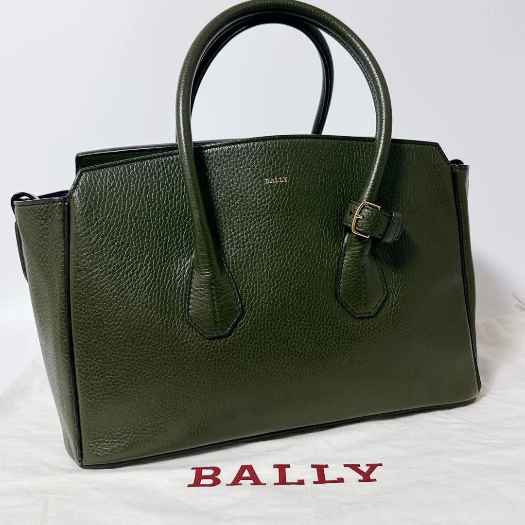 【Green】【BALLY】2wayショルダーバッグ バリー BALLY 2WAY ショルダーバッグ ハンド レザー グリーン 緑 鞄