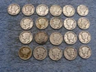 21 SILVER MERCURY DIMES WITH DATES lot 95