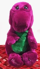 vtg 90's Lyons Group 12" Stuffed Plush Barney The Purple Dinosaur Doll