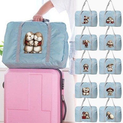 Osterhase Design Multi-Pocket Faltbare Reisetasche Gepäck für Tagesausflug