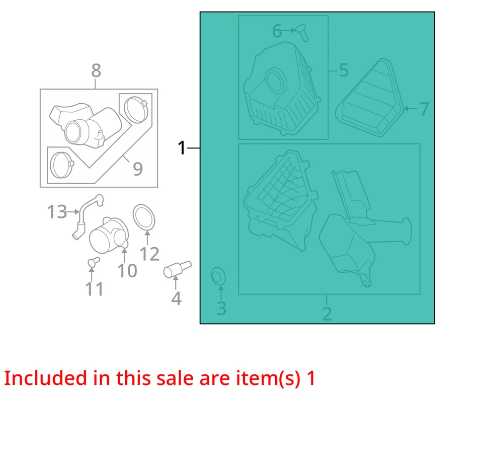 Б/у воздухоочиститель в сборе подходит: 2011 Buick Enclave класса A - Изображение 3 из 4