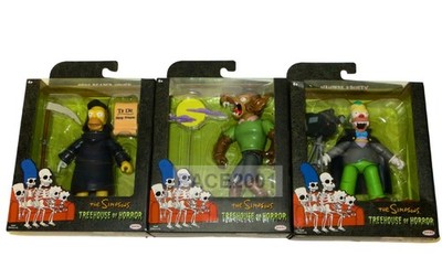 Jakks Simpsons THOH Wave 5'' Figures Lot of Three (Krusty, Grim Reap Homer + Ned)