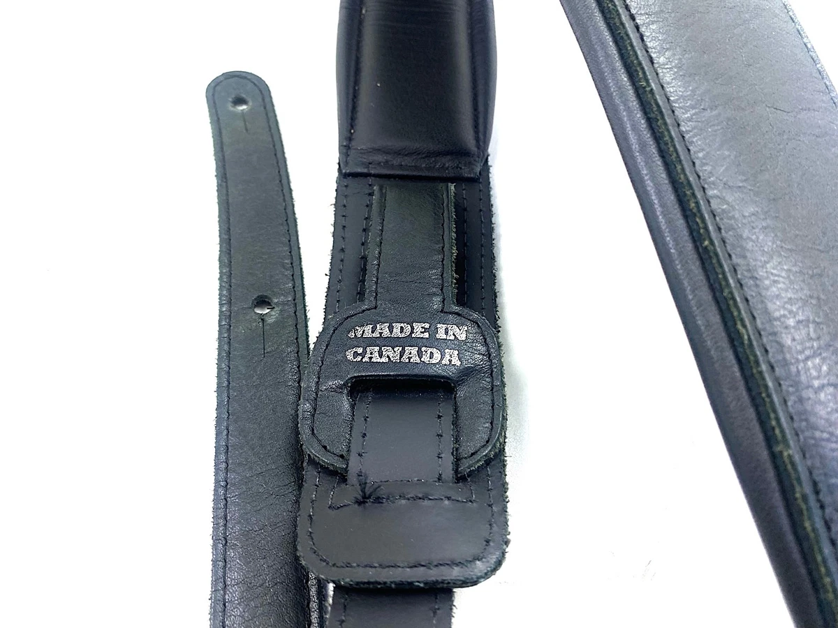 Duesenberg guitar strap ★ good used condition ★ black leather ★