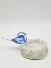 Vintage Ashtray Dish Birdbath Murano Glass Bird Alabaster? Unique Rare Art Glass