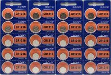 20 Pk SONY Lithium Coin Batteries CR1216 CR 1216 3V