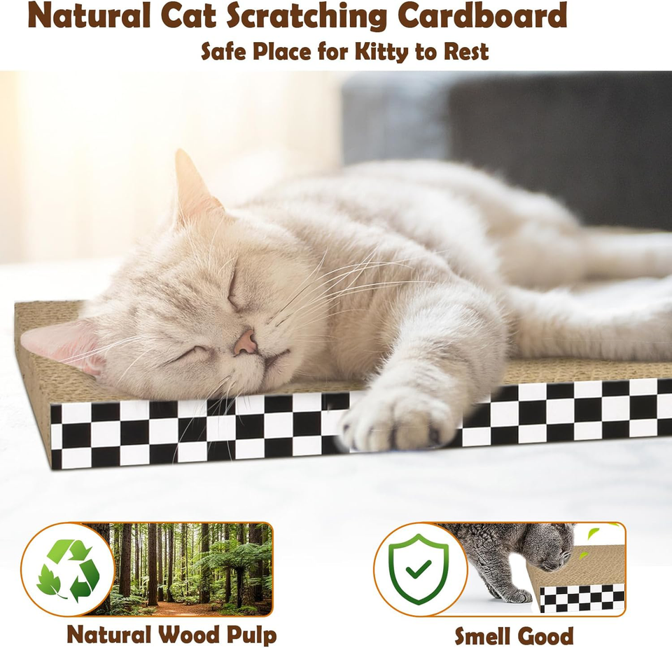 Cardboard Cat Scratcher 3 Pack Refill Reversible Cat Scratching Pad