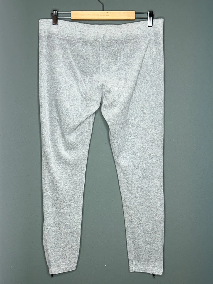 Leggings de terciopelo ajustados grises grandes de terciopelo Juicy Couture Y2K de colección para mujer Foto 2 de 4