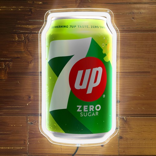 7up Soda Can Neon Sign Light Pub Party Canteen Store Art Wall Decor 12