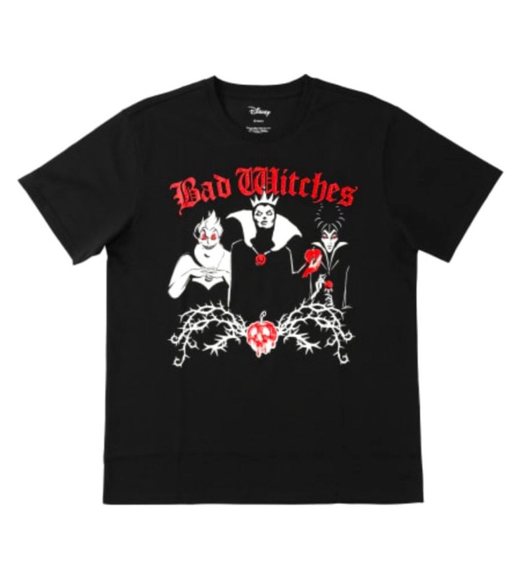 Women’s Disney Bad Witches Villain T-Shirt Ursula Maleficent Evil Queen Large