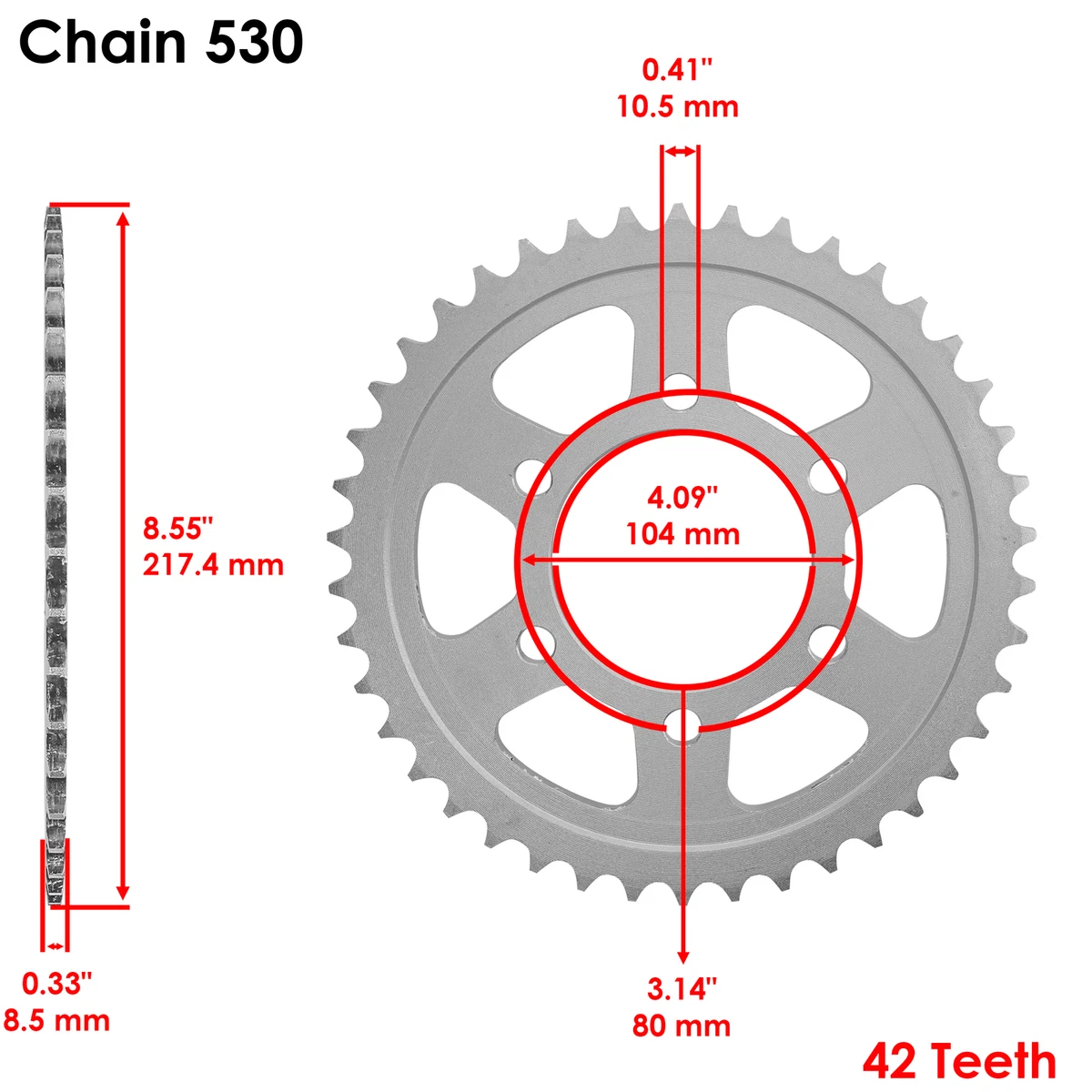 Rear Wheel Chain Sprocket for Kawasaki ZX750 Ninja ZX-7R