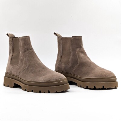 Vince Reggio Flint Beige Suede Water Repellent Chelsea Boots size 7US EUR40