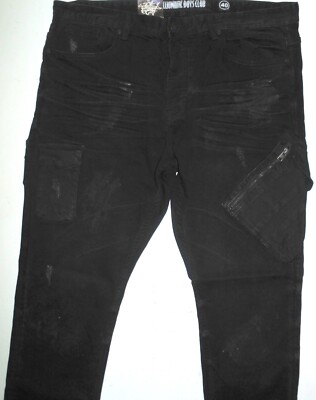 NWT Men's 40 BILLIONAIRE BOYS CLUB BB Ceres Jean in Black Titan Cargo Pockets
