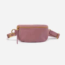 New HOBO INTERNATIONAL Fern Mauve Leather SLING BELT Bag $148