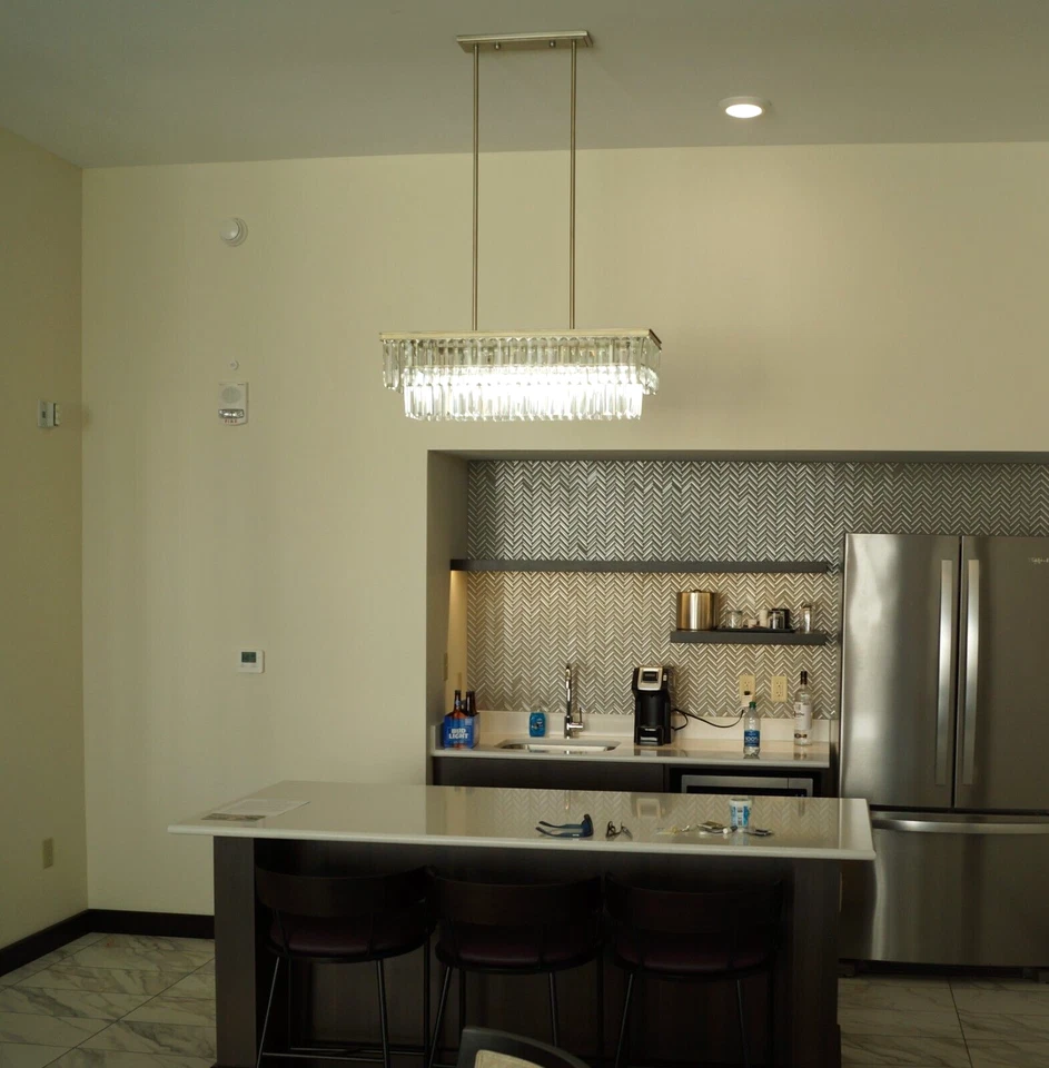 PROGRESS LIGHTING P400101-134 Brillo Luz Isla Cuatro Luces, Color: Gris Foto 2 de 3