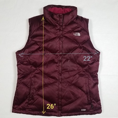 The North Face Quilted Puffer Down Insulated Vest 550 Women’s size XL Burgundy - Picture 9 of 9