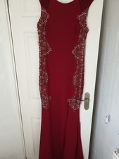 Lipsy Maxi Dress 12 Lace Side Front  Split Evening Party Occasion Prom Wedding