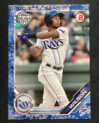 2019 Topps Holiday Bowman Prospects Izzy Wilson #TH-IW Blue Snowflake /50