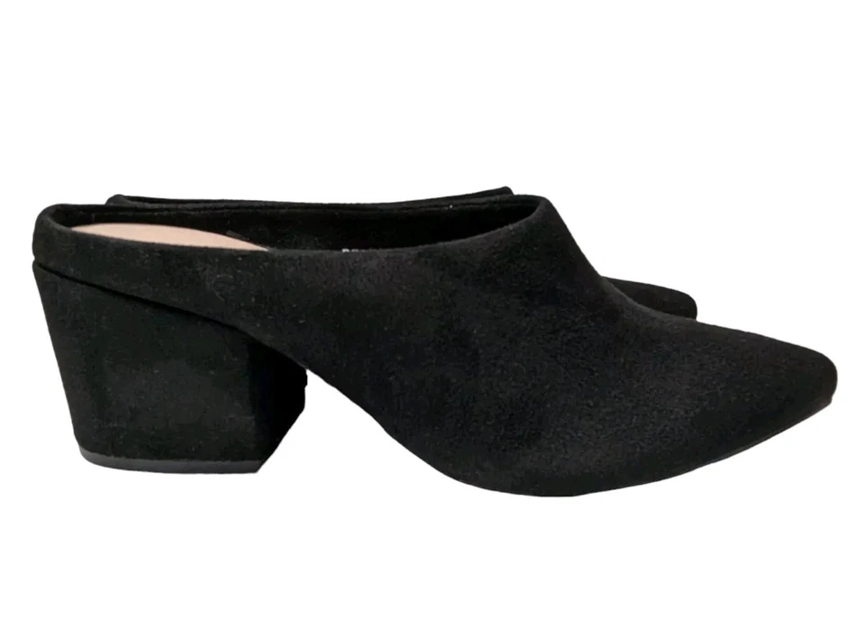 Allegra K Women's Pointed Toe Slip On Block Heel Slide Mules Size 5.5 VERY CLEAN - Image 4 of 4