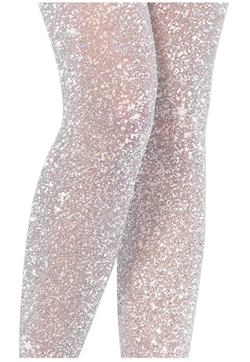 Lurex Shimmer Tights by Leg Ave (SILVER) ORIGINAL.