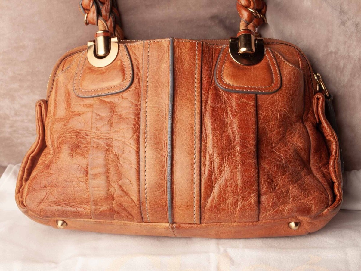 Authentic Chloé Heloise Leather Handbag & Dust Bag, Designer