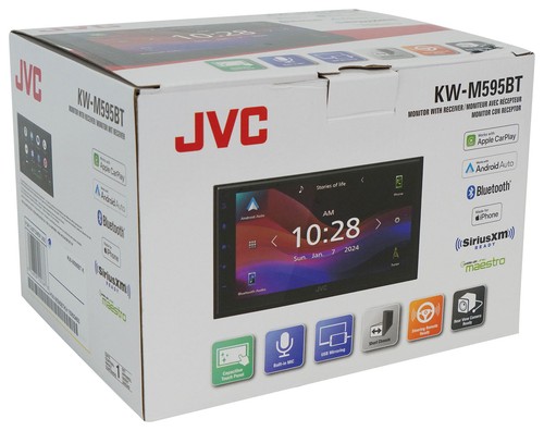 JVC KW-M595BT 6.8" Car Monitor Android/Carplay Bluetooth Receiver+Backup Cam - Picture 10 of 12