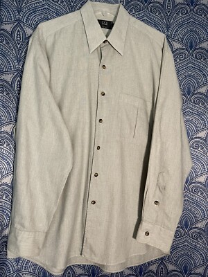 Men s Linen Ike Behar Button Down Shirt-L